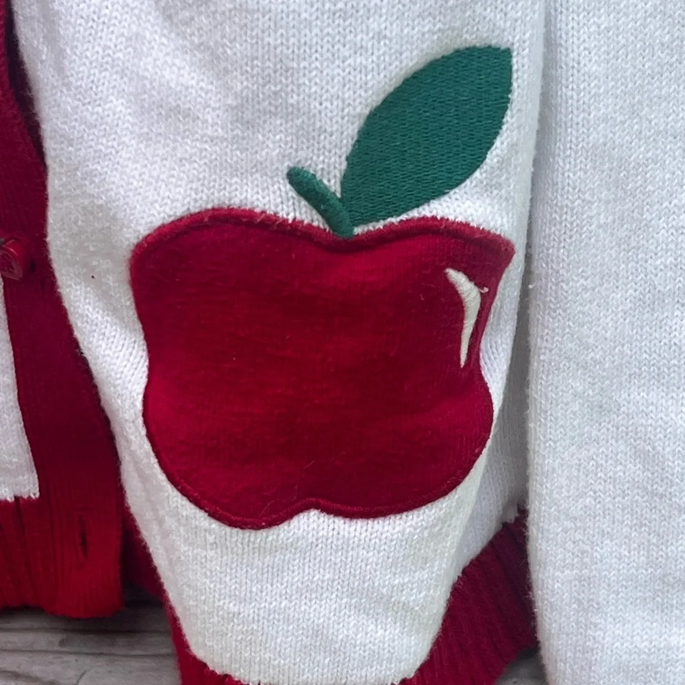 Gymboree Girls Appliqué Cardigan Apple 🍎 Orchard